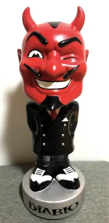 특대형 DIABLO 레드 데빌 악마 피규어 보빈 헤드 레어 빈티지 잡화