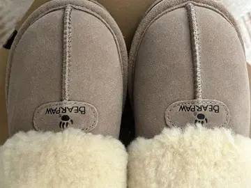 Bearpaw 베이지 무스탕 슬리퍼 미사용 새상품