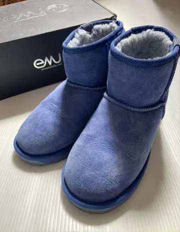 한정판 가격 인하 emu 네이비 블루 어그 부츠 사이즈 8 25cm