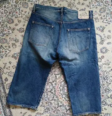 DENIM 하프 팬츠 W 사이즈 핑크 라인