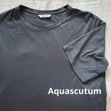 [ Aquascutum ] 반팔 T셔츠 차콜 그레이