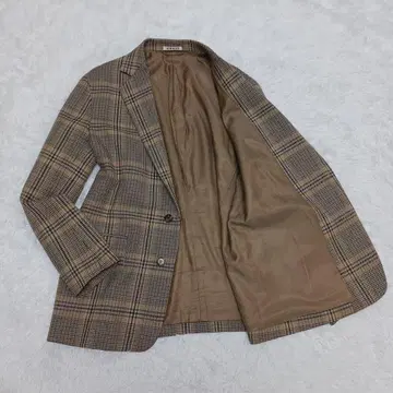 키쿠치 후마 착용 미사용급 오라리 울 서지 체크 자켓 3