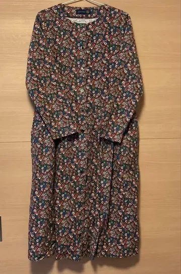 샤워 파티 리버티 코듀로이 꽃무늬 롱 원피스