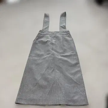 그레이 서스펜더 A라인 스커트