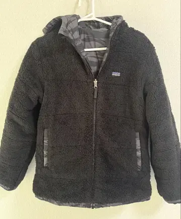 patagonia 리버서블 플리스 자켓 블랙 타이거 카모