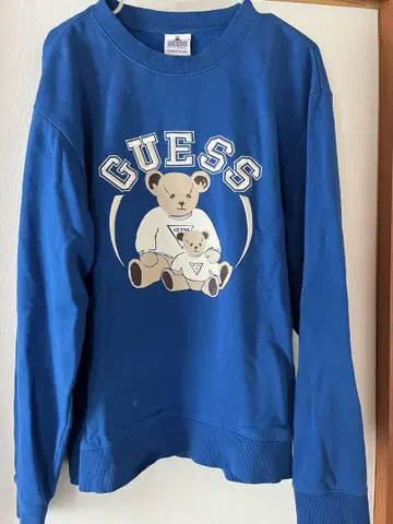 GUESS 곰 프린트 트레이닝복 파랑