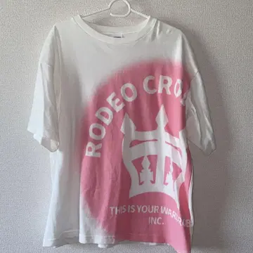 RODEO CROWN 핑크 그라데이션 T셔츠