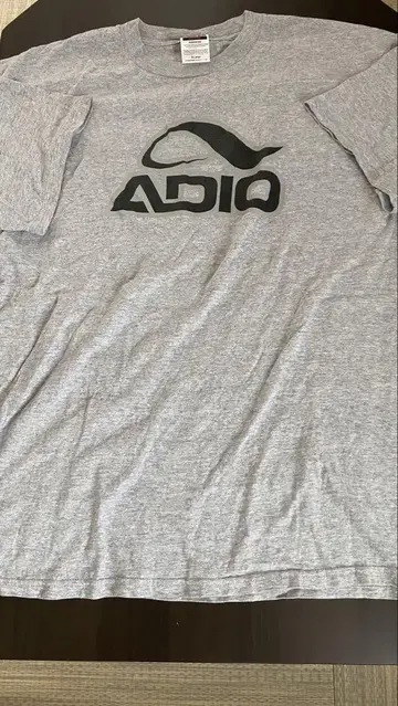 ADIO footwear 로고 프린트 T셔츠 그레이