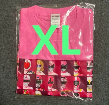 XL 전 슈퍼 전대전 티셔츠 역대 핑크 대집합 미개봉품