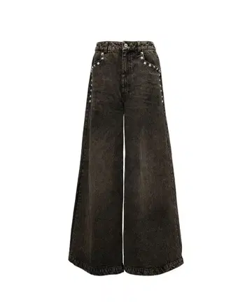 jent louis Studded Baggy Denim Pants