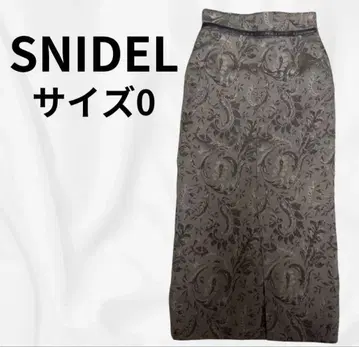 SNIDEL 자카드 미들 타이트 스커트 페이즐리 무늬