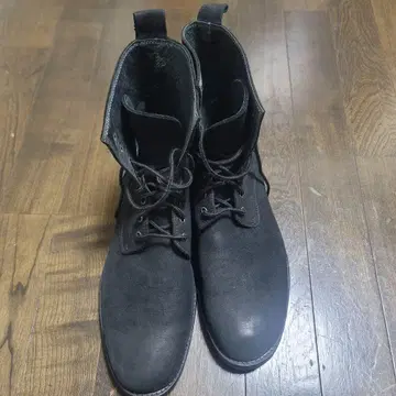 around the shoes 블랙 가죽 부츠