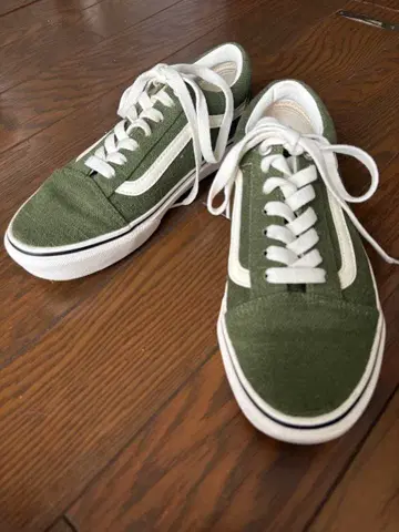 새상품급 Vans 올드스쿨 스니커즈 그린 24cm