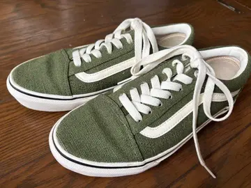 새상품급 Vans 올드스쿨 스니커즈 그린 24cm