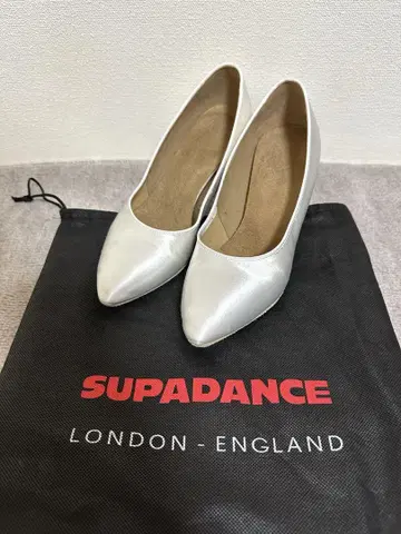 슈퍼댄스 힐 화이트 새틴 사교댄스 스탠다드 신발