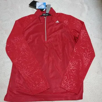 adidas 여성용 하프 지퍼 셔츠 L 레드