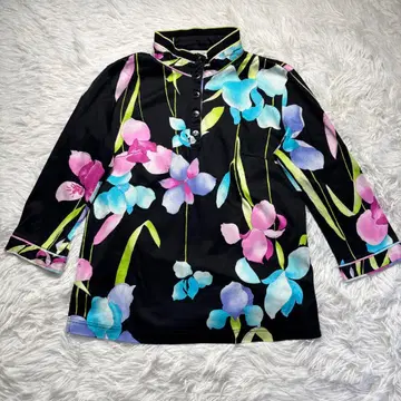 새상품급 레오나르 상의 셔츠 스포츠 웨어 꽃무늬 S 사이즈 115