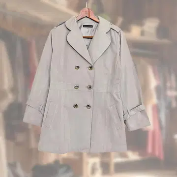 Woman's Gallery 트렌치코트 더블 브레스트 견장