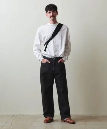 Steven Alan 13.5oz 5 포켓 배기 테이퍼드 데님