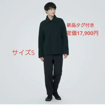 [ 무인양품 ] 코트 재생 믹스 울 보아 코트 남성용
