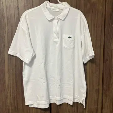 LACOSTE 화이트 피케 셔츠 38