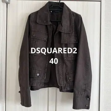 DSQUARED2 밀리터리 자켓 사이즈 40 다크 브라운
