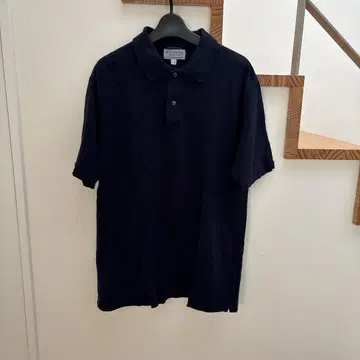 KENNETH FIELD 네이비 피케 셔츠 XL