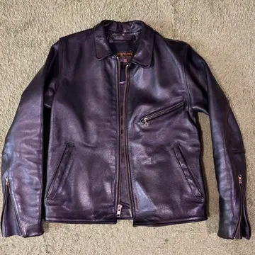VANSON(반손) LEATHER JACKET 블랙 천연 가죽 38