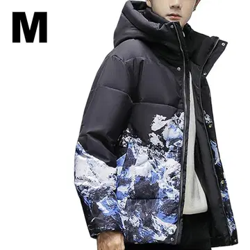 [ M 사이즈 ] 남성용 겨울 덕다운 후드 부착 다운 자켓
