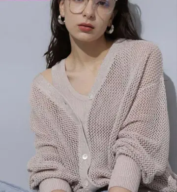 새상품 Arpege story 매장 한정판 2way 메쉬 가디건