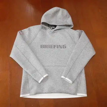 BRIEFING 여성용 골프 의류 후드 부착 맨투맨 멜란지 그레이 S