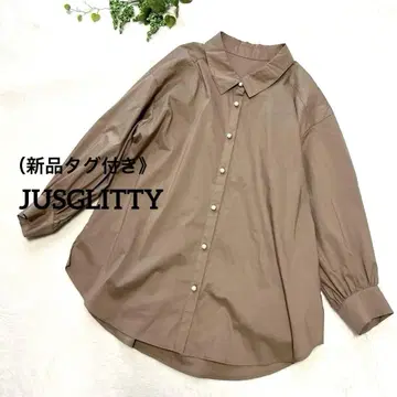 [택 포함 새상품] JUSGLITTY 저스길리티 블라우스 펄 버튼