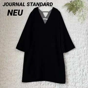 NEU 저널 스탠다드 V컷 무릎 아래 원피스 포멀 일본제