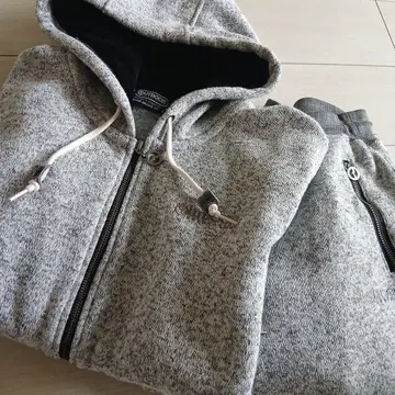 OUTDOOR PRODUCTS 그레이 풀 지퍼 후디 L 상하의 세트
