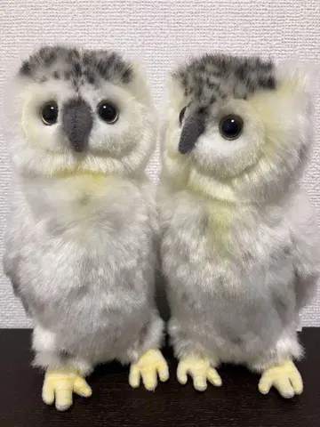 2개 세트 HANSA 봉제 인형 올빼미 HANSA 화이트