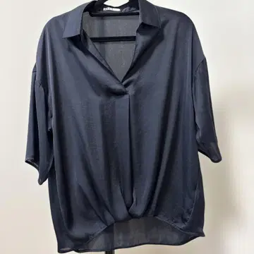 다크 네이비 오부 소매 셔츠 사이즈 38