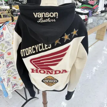(14) vanson HONDA 바이컬러 후드티