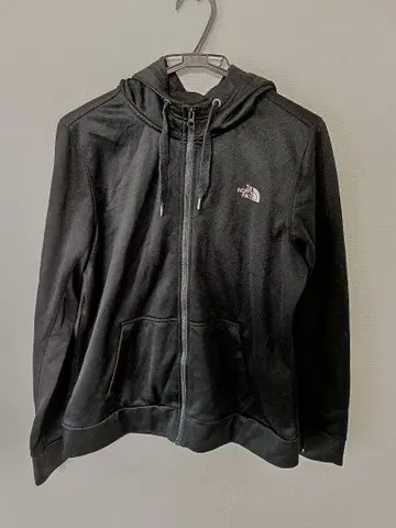 THE NORTH FACE 블랙 후드티 풀 집업 손가락 나오는 소매