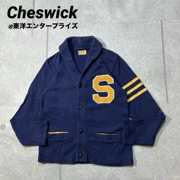 Cheswick 동양 엔터프라이즈 코튼 레터드 가디건 아메카지 M