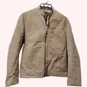 남성용 베이지 돈피 스웨이드풍 집업 자켓 M 사이즈