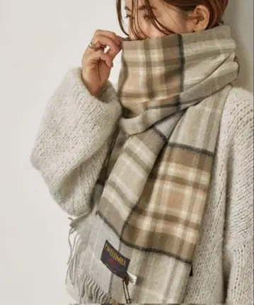 TWEEDMILL 체크 무늬 울 머플러
