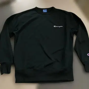 Champion 블랙 크루넥 맨투맨 M