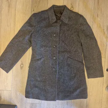 JIL SANDER 울 헤링본 피코트