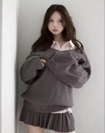 Agatha 블라우스 세트업 그레이 앤드메리