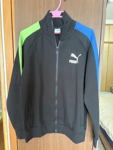 [ 새상품 미사용 ] PUMA 집업 자켓 L 블랙/그린/블루