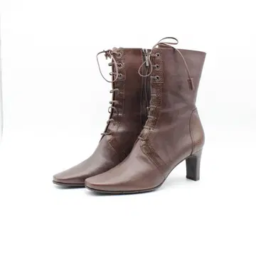 TRUSSARDI 천연 가죽 레이스업 부츠(23cm) 새상품급