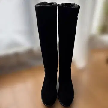 펠리코 스웨이드 루즈핏 롱 부츠 블랙 37(24.0cm)