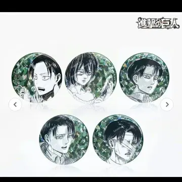 진격의 거인 리바이 벌스데이 홀로그램 캔뱃지 세트 애니크
