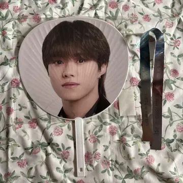 나니와단시 오하시 카즈야 부채 BON BON VOYAGE 은색 테이프