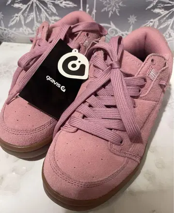 GRAVIS 스웨이드 하이컷 스니커즈 핑크 25cm 택 포함 새상품